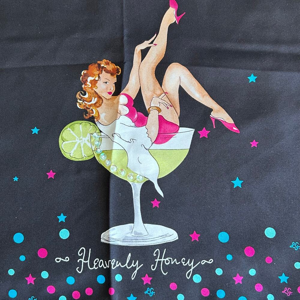 Lulu Guinness scarf pin-up girls 50's cocktails square NWT silk starlet retro